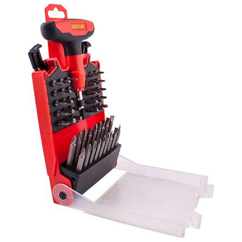 Tork Craft Screwdriver Bit Set 49pcs With T-Handle Driver In Storage Case