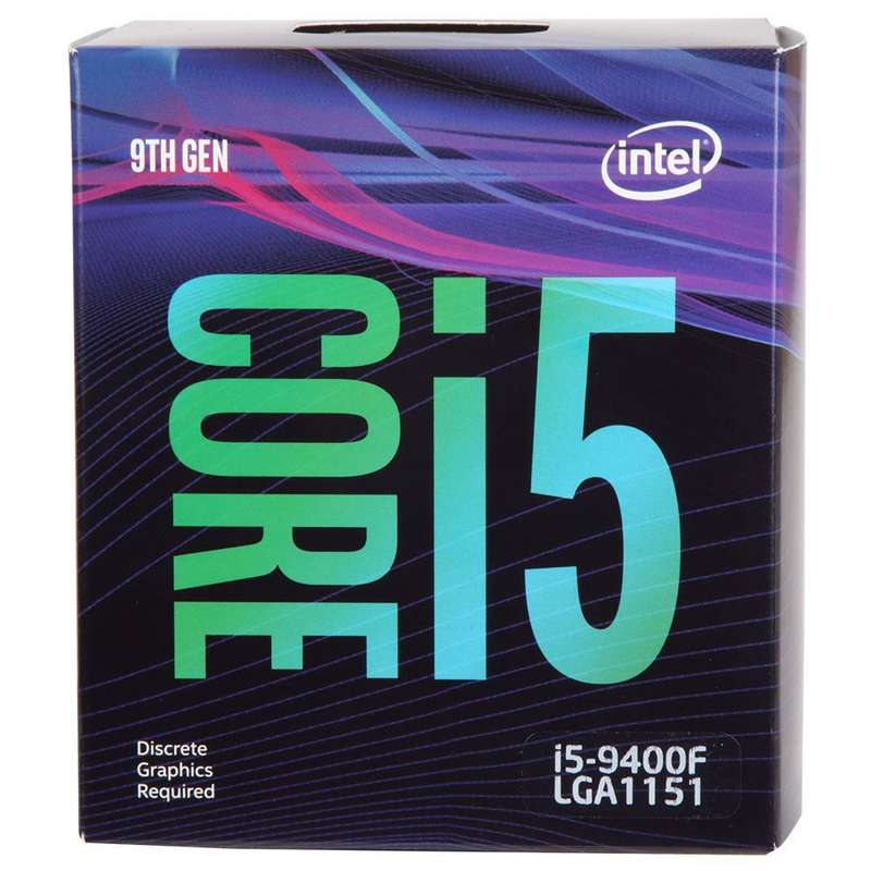 Intel Core i5 9400F 2.90 GHZ, Turbo @ 4.1GHZ, 6 Core, 6 Thread, 9MB Smartcache, 65W TDP.