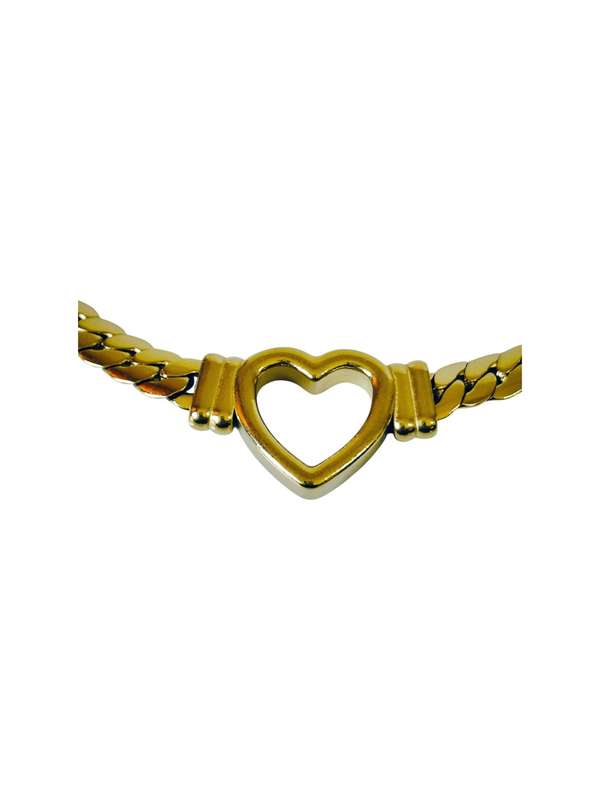Necklace in Gold stainless steel, 38 cm with extender chain