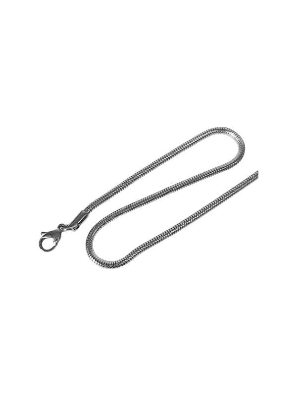 Snake chain 2.5mm thick with lobster clasp, Stainless steel, 60cm long