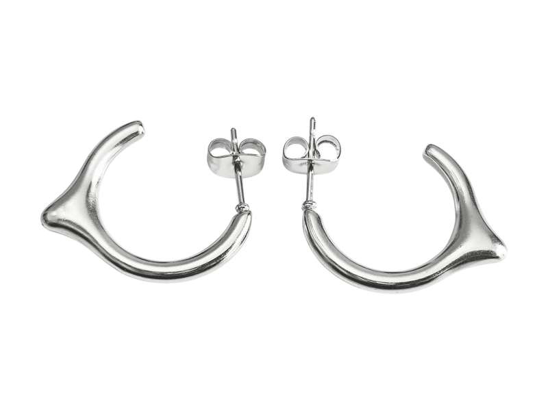 Stainless Steel Waterdrop Hoop Earring, 20x20mm