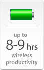 up to 9 hrs of wireless productivity
