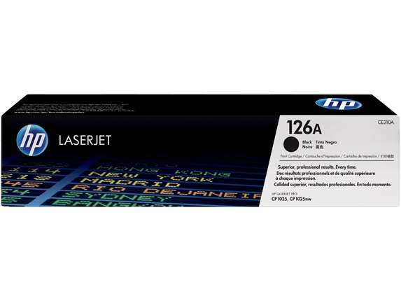 HP 126A Black Original LaserJet Toner Cartridge,1,200 pages
