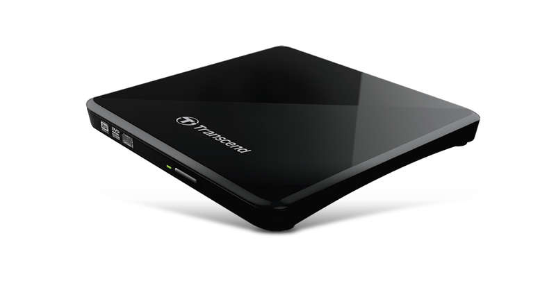 Transcend Extra Slim Portable DVD Writer - Black