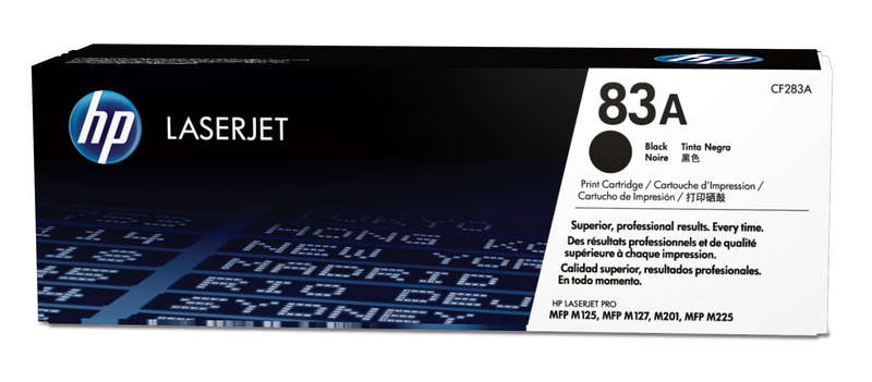 HP 83A Black Original LaserJet Toner Cartridge,1,500 pages