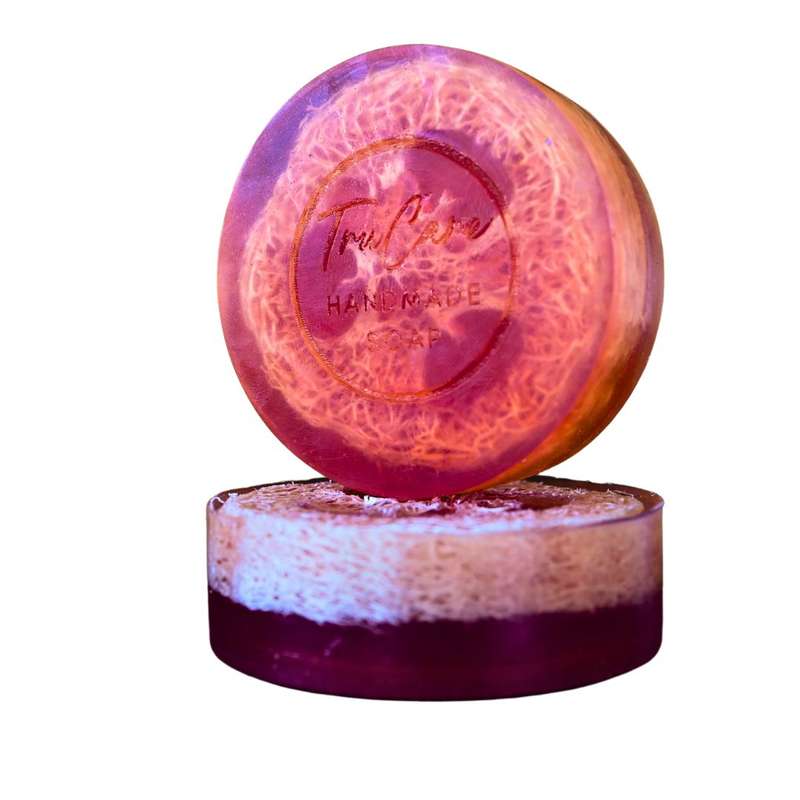 Rooibos Loofah Soap - Round Bar (2 Pack)