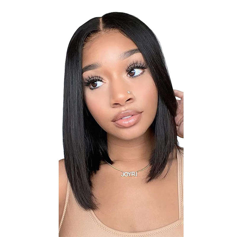 12inch Short Straight Bob Wigs - Black