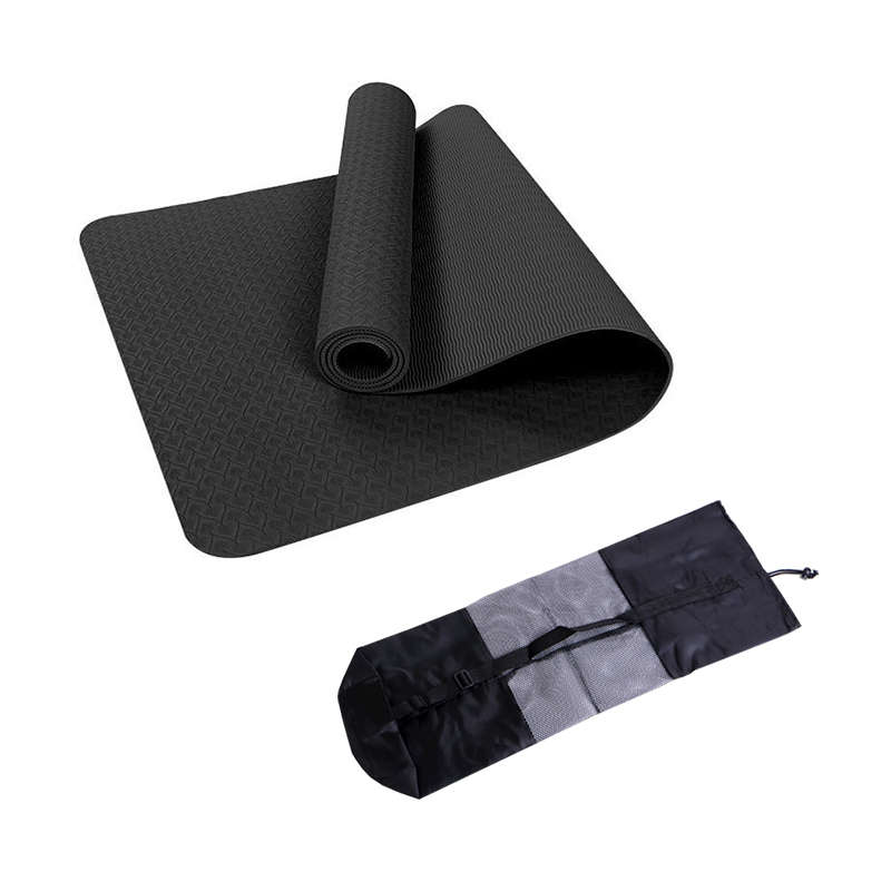 DHAO Eco Friendly Non Slip Fitness Exercise Yoga Mat - Black