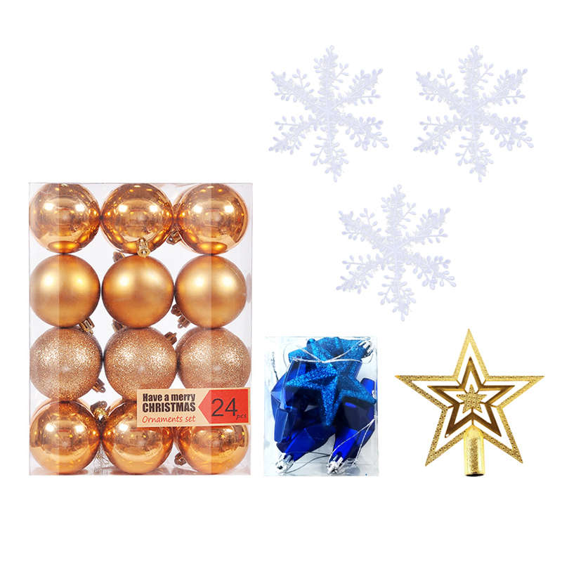 Christmas Balls Ornaments 24pcs 6cm Xmas Tree Decorations - Coppery