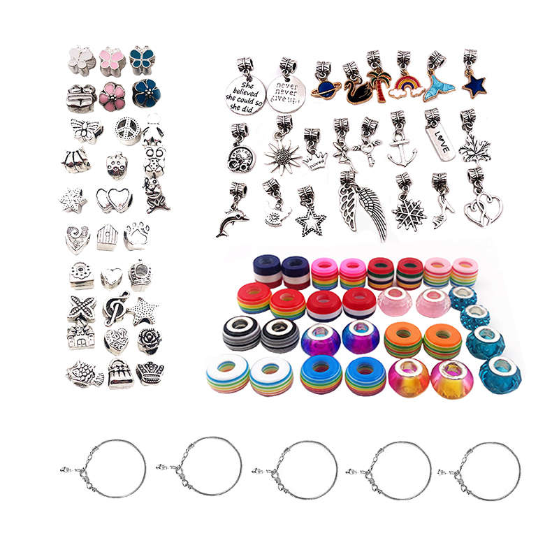 88 Pieces DIY Charm Bracelet Making Kit For Girls