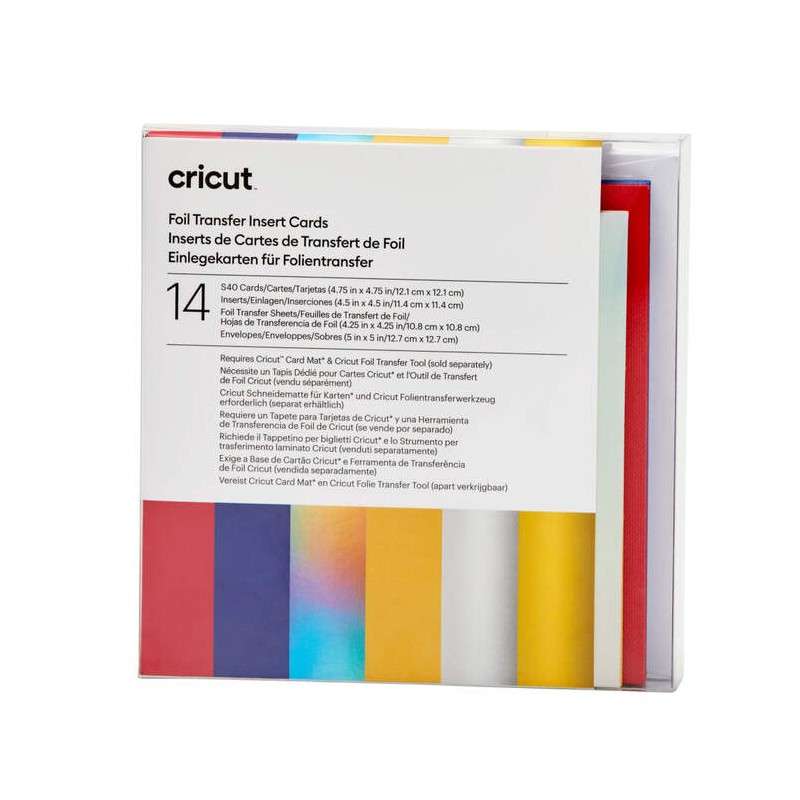 Cricut Insert Cards Foil Celebration S40 (12,1cm x 12,1cm) 14 Pack