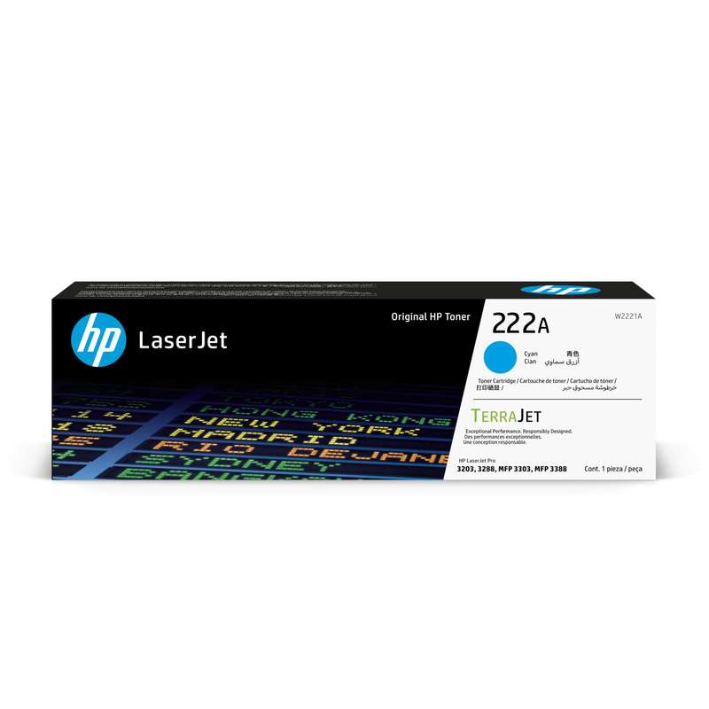 HP 222A Cyan Original LaserJet Toner Cartridge
