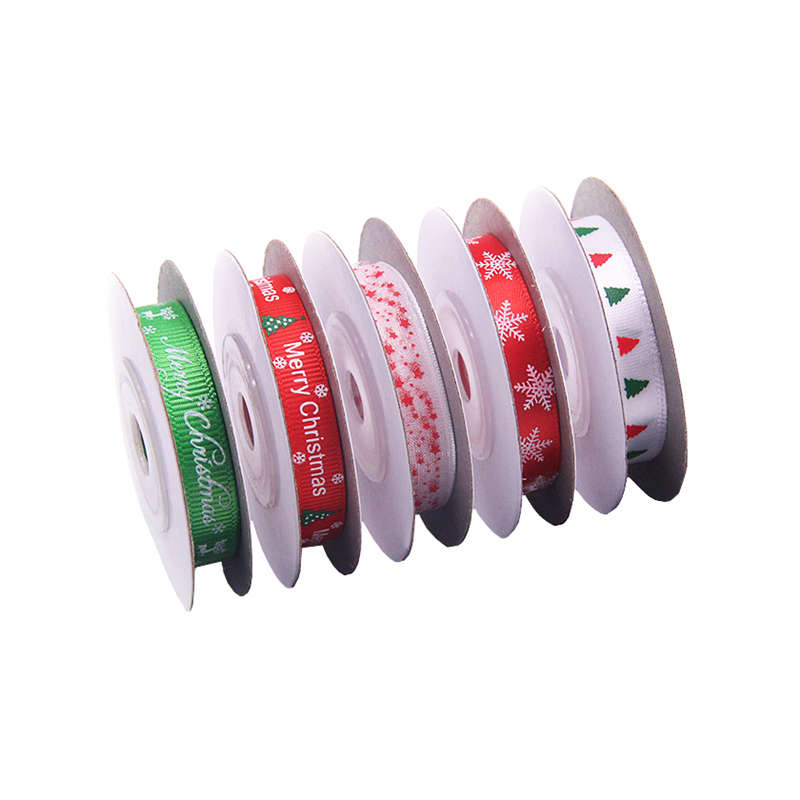 Bigfive 5PCS Christmas Ribbon For Crafts Holiday Ribbon Ribbon For Gift