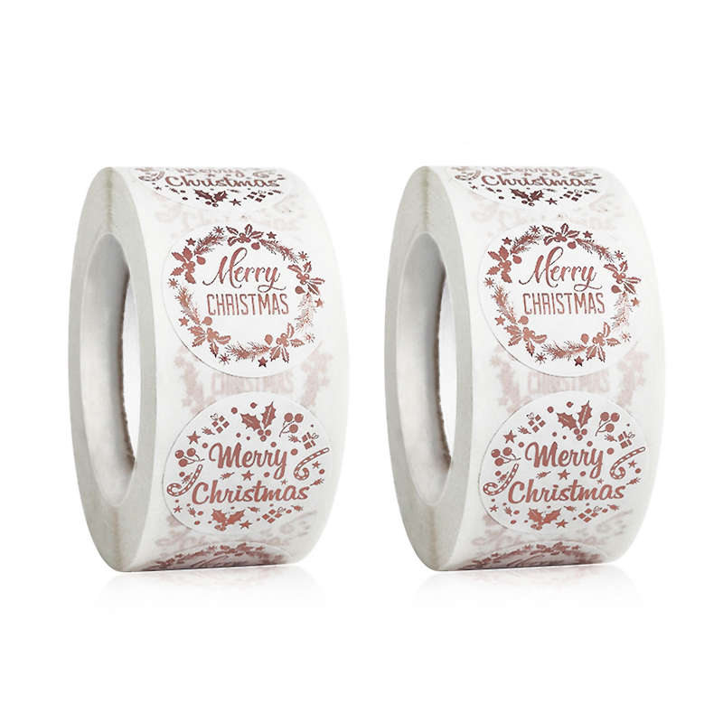 Christmas Stickers Roll For Envelope Self Adhesive Tag Seals Labels