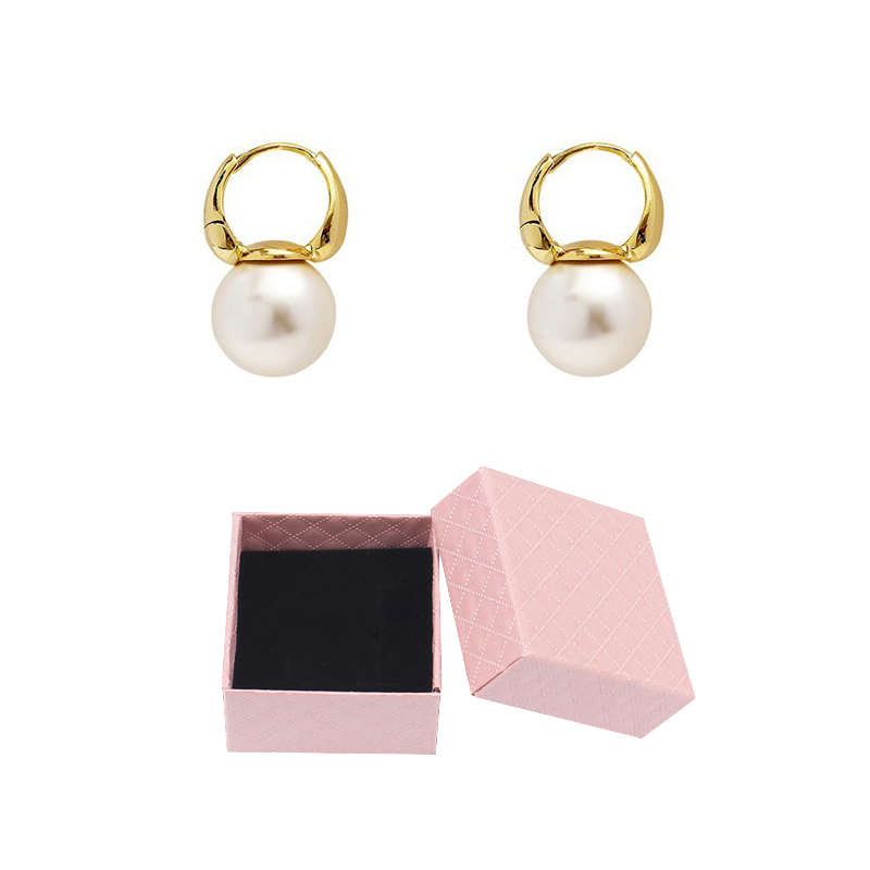 Jacaranda Gold Plated Hypoallergenic Pearl Earrings Elegant Jewelry
