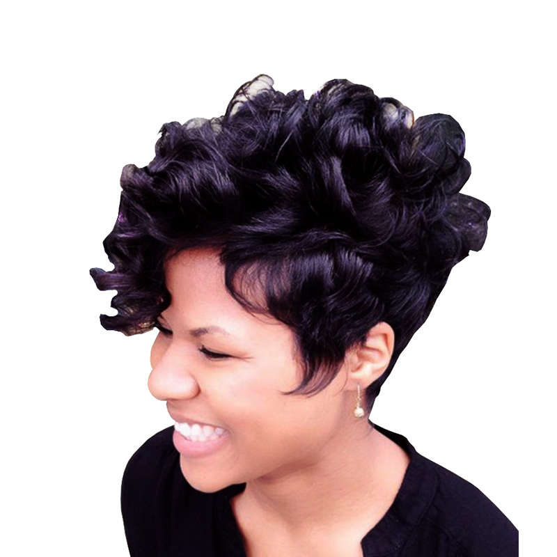 Asymmetrical Side Bang Hair Wig