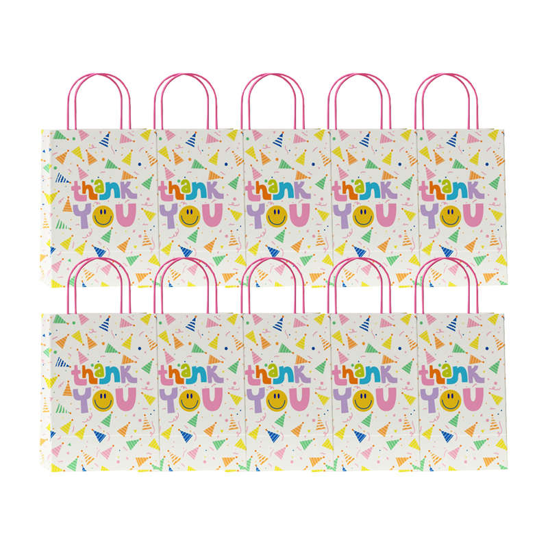 DHAO 10 Pack Christmas Gift Bags Gift Bags With Handle - P15cm