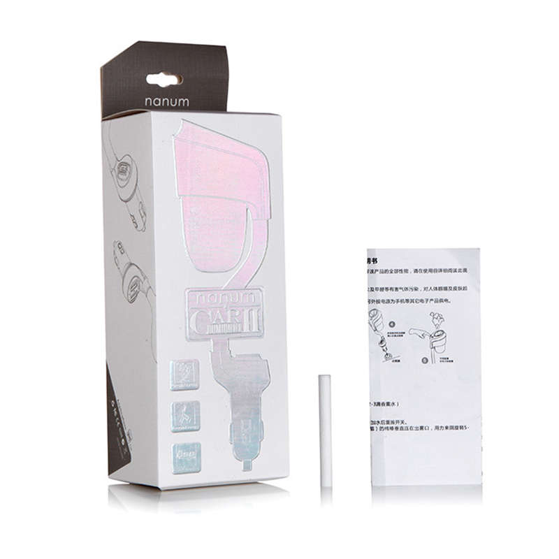 Car Diffuser Humidifier Cool Mist Car Air Purifier with 2 USB Charger - Purple