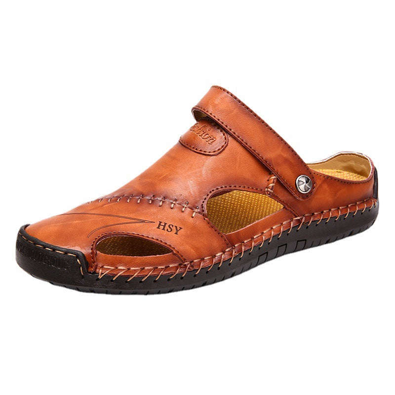 Urban Trek Men's Luxe Leather Sandals - EU 42