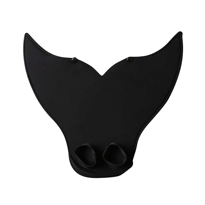 DHAO Swim Training Fins Mermaid Flipper Tail Monofin Fins Black