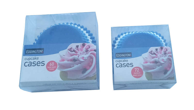 Eddingtons 132x Cupcake Case - 2 sizes 72xM-60xL - White Blue Stripe