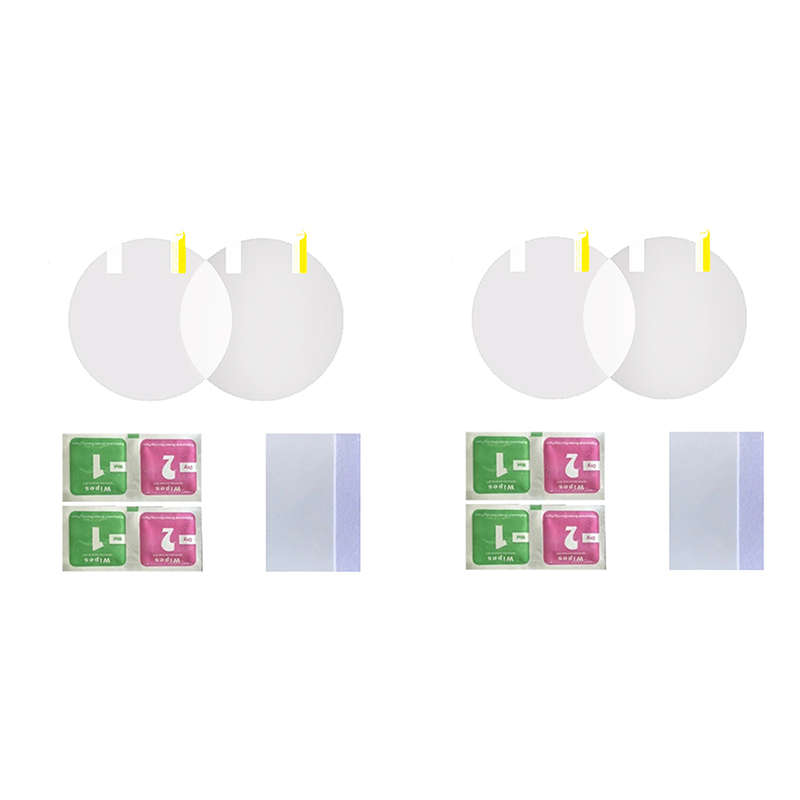 DHAO 4 Piece HD Waterproof Anti-Fog Car Rearview Mirror Clear Nano Film - 80mm-round