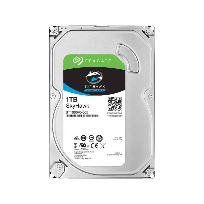 Seagate Skyhawk ST1000VX013 1TB 3.5'' HDD Surveillance Drives; SATA 6GB/s Interface; 1-8 Bays Sup...