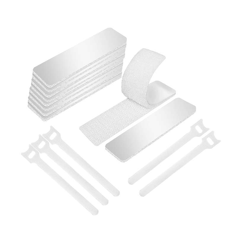 DHAO Hook And Loop Strips Reclosable Heavy Duty Mounting Tape - White