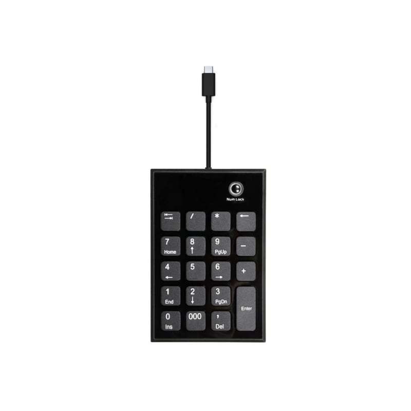 Port Black USB-A & USB-C Numeric Keypad