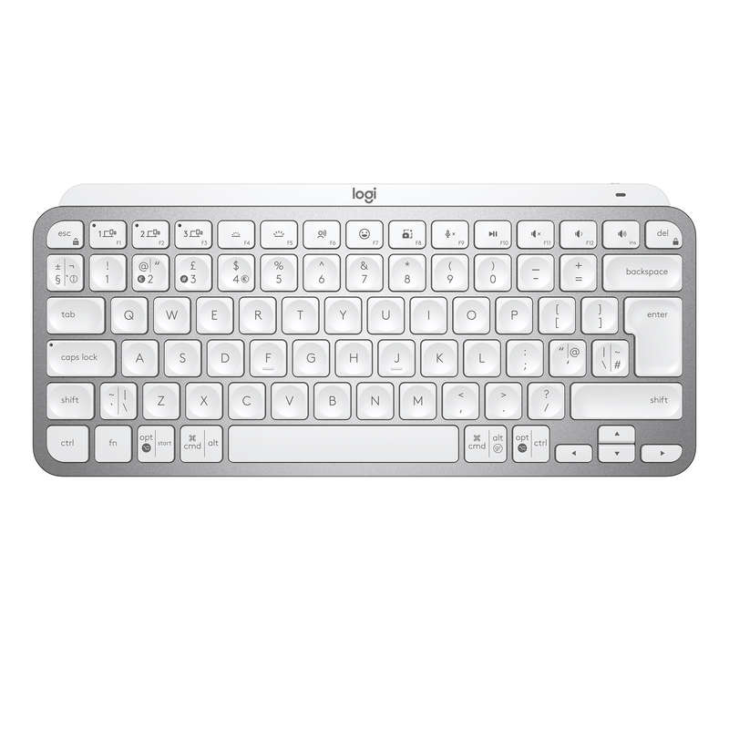 Logitech MX Keys Mini Minimalist Wireless Illuminated Keyboard - Pale Grey
