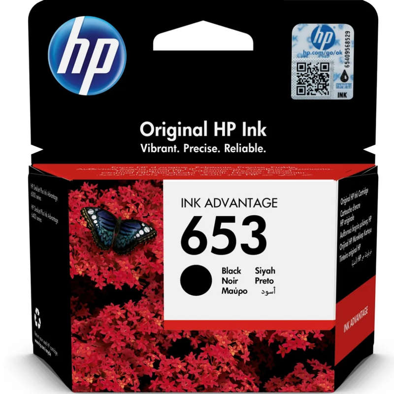 HP 653 Black Ink Advantage  Cartridge