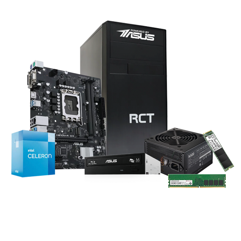 RCT Powered By ASUS PC with Celeron 8GB RAM 500GB SSD HDMI USB WIN11 SL
