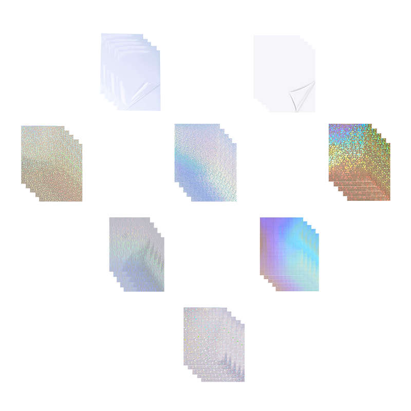 DHAO 40 Sheets Holographic Sticker Paper Printable Vinyl Sticker Paper