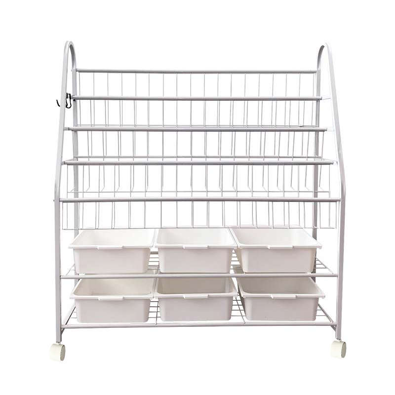 Bookcase 6 Tier Bookshelf Multi-Functional Floor Standing Rack Organizer