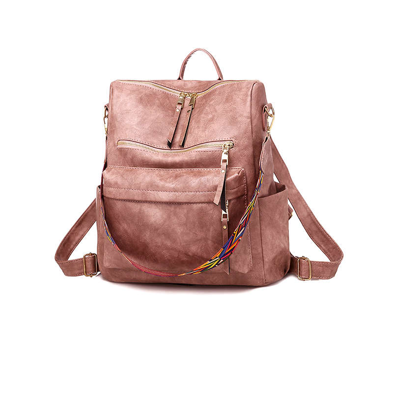 Women Backpack Purse Fashion Bag Multipurpose Designer Handbag - Pink
