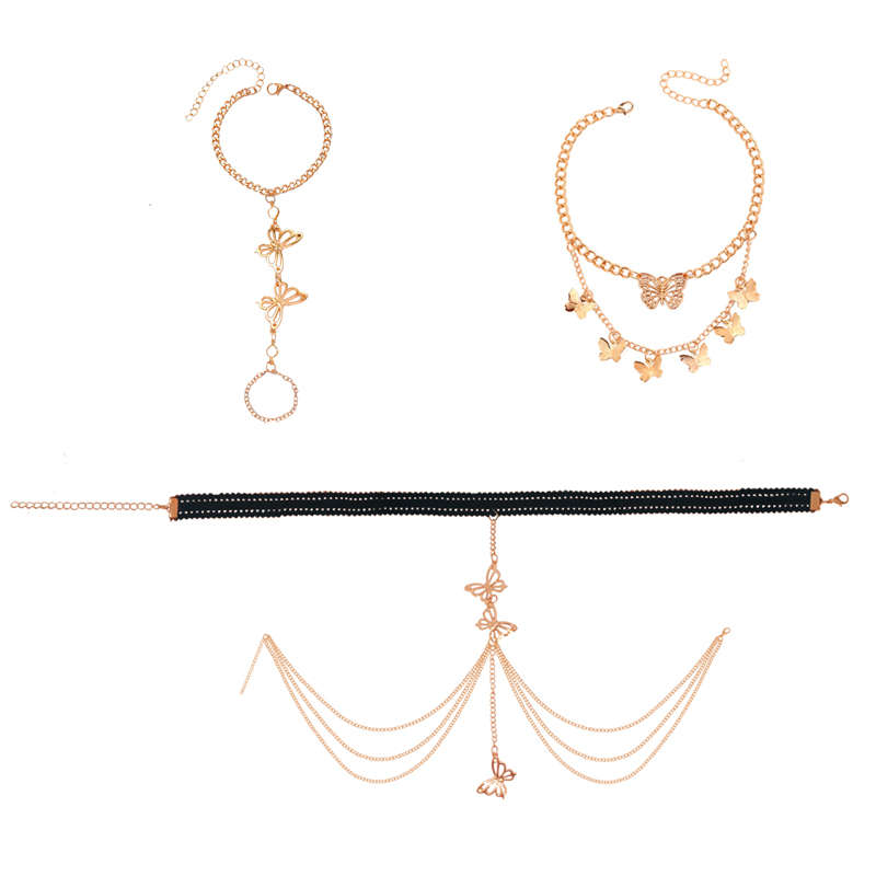 Butterfly Hand, Arm, Thigh Chain For Women