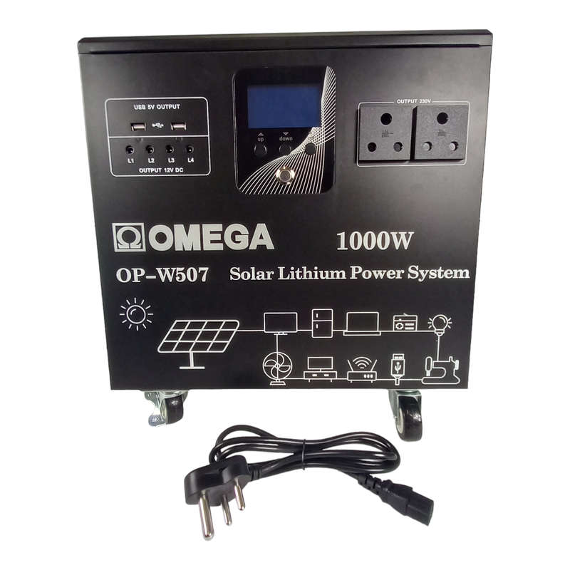 Omega 1000W Solar Lithium Power System Pure Sinewave - Op-w507
