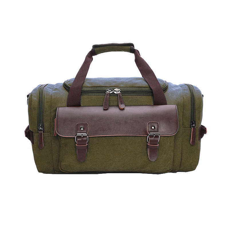 Canvas Duffle Bag For Travel Overnight Carry-on Bag - Army Green