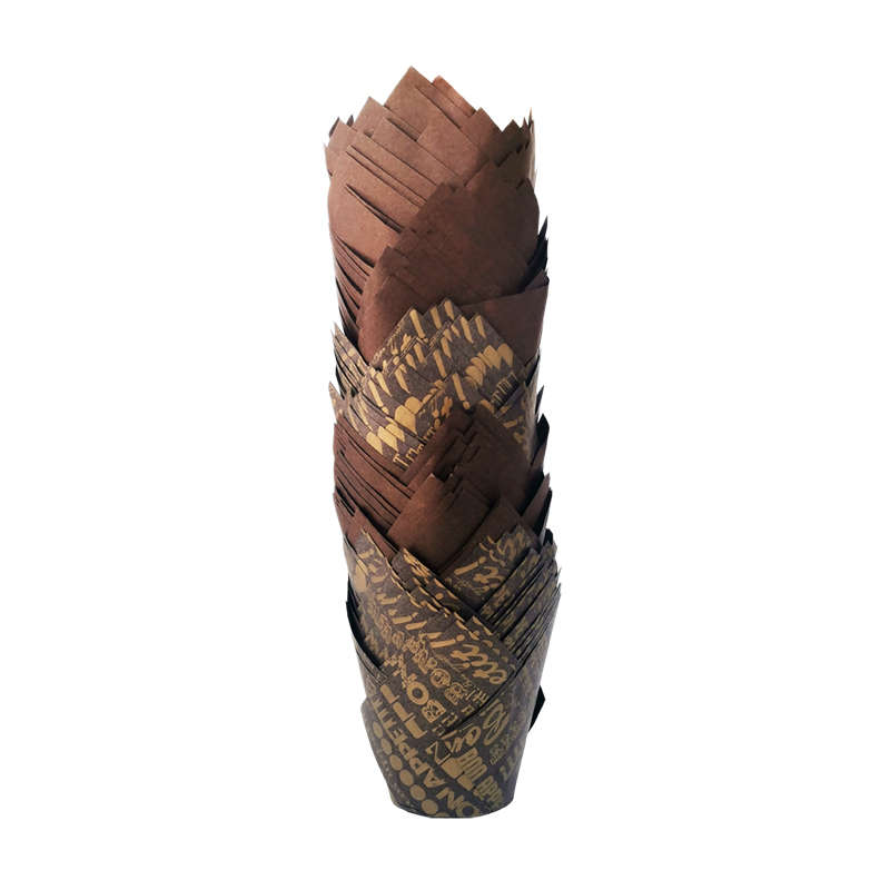 Tulip Cupcake Liners Standard Greaseproof Paper Baking Cups - 200 Piece - Brown
