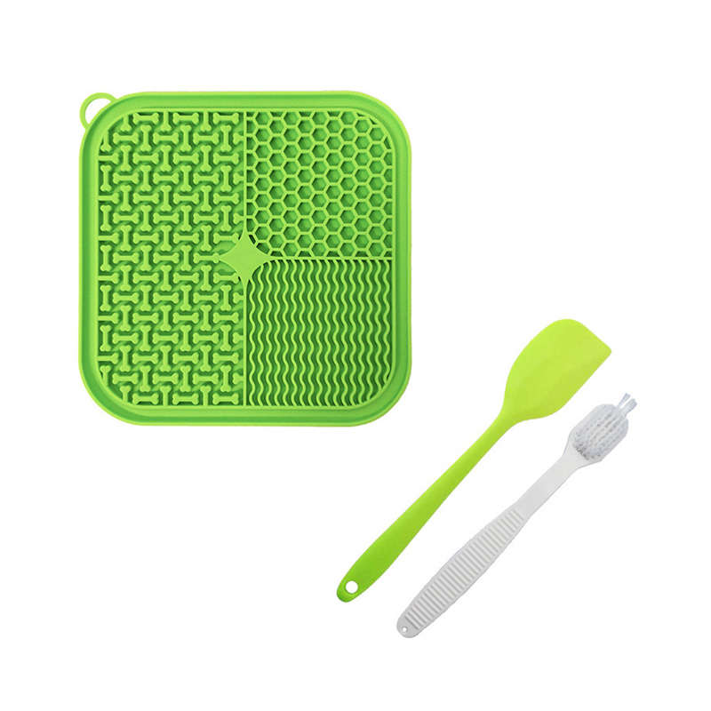 DHAO Dog Slow Feeder Licking Mat Dispensing Treater - Green