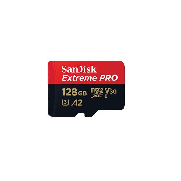 Sandisk Extreme Pro 128GB 4K Video MicroSDXC Card with Adapter