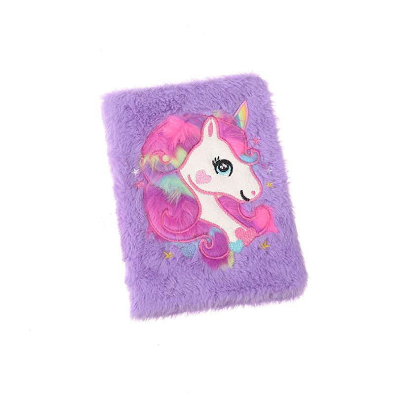 Random Unicorn Plush Fluffy Notebook For Gifts