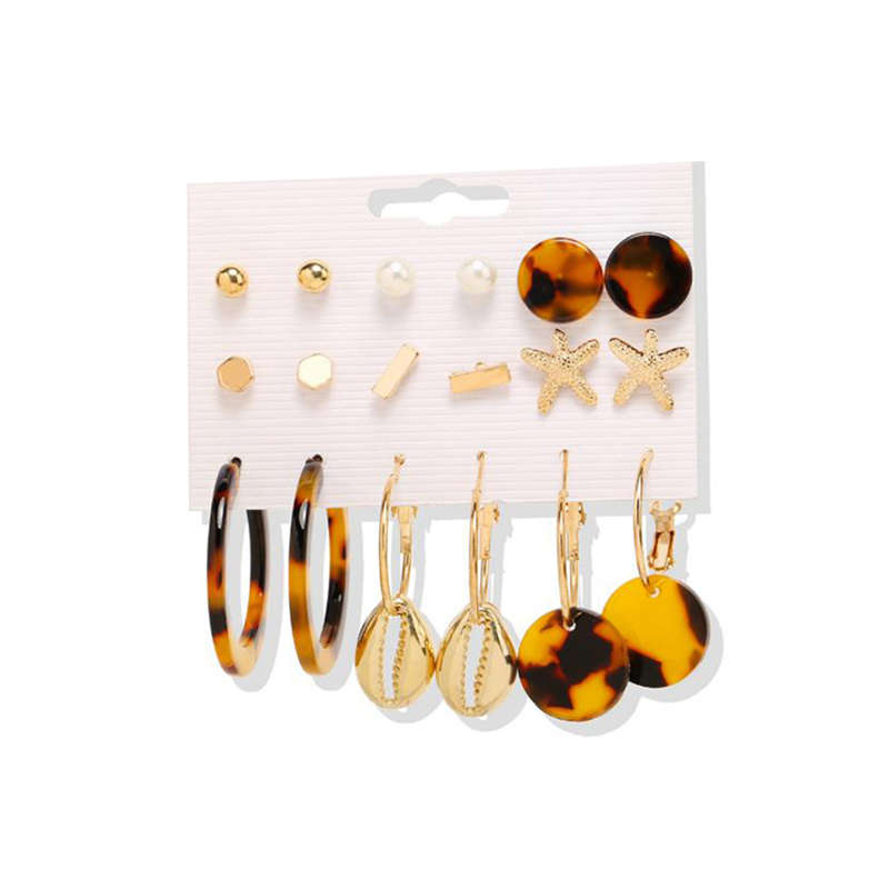 Acrylic Round Earrings For Women Girls