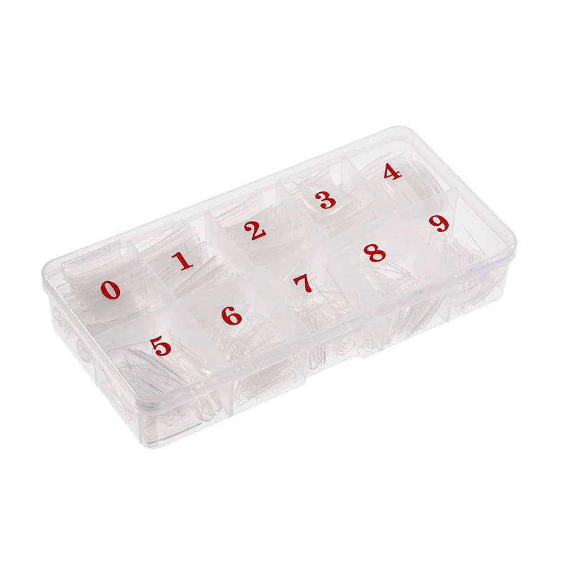 500 Piece Lady French Acrylic Style Artificial False Nails - Transparent
