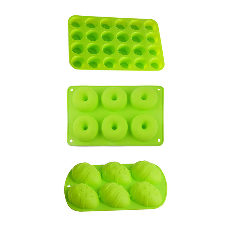 Silicone Cake Donuts Mold Trays Cooking Supplies - Green