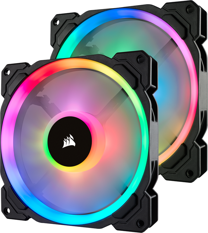Corsair LL140 RGB 140mm Dual Light Loop RGB LED PWM Fan  2 Fan Pack