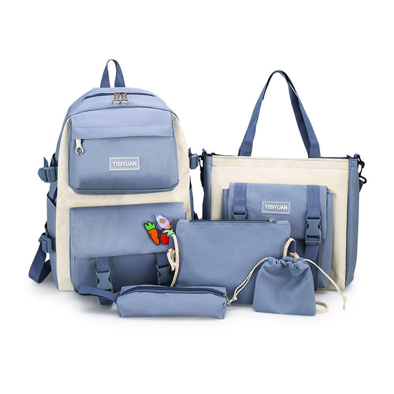 DHAO 5 Piece Backpack Combo Set - Blue