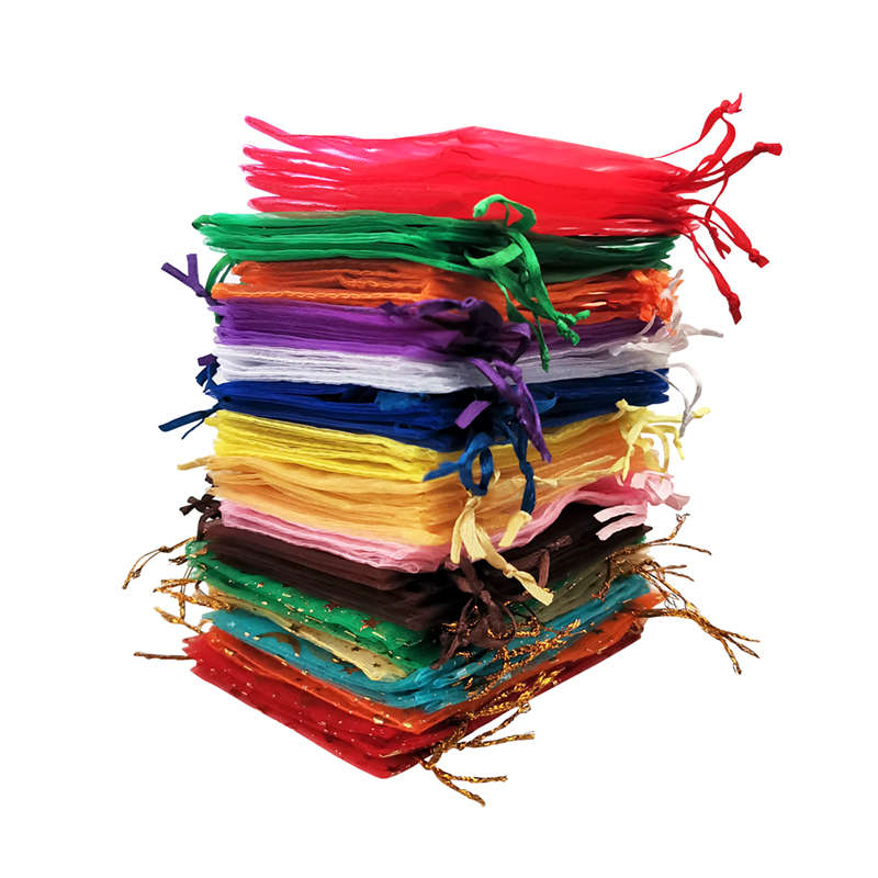 75 Piece Organza Candy Mesh Drawstring Favour Bags