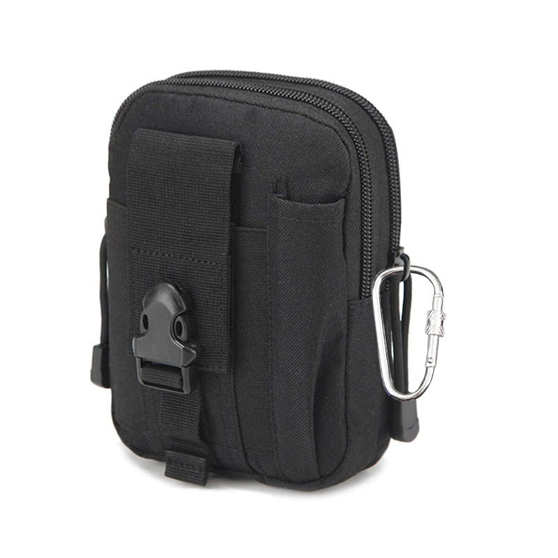Outdoor Tactical Military Camouflage Waist Bag Portable Fanny Pack - Black