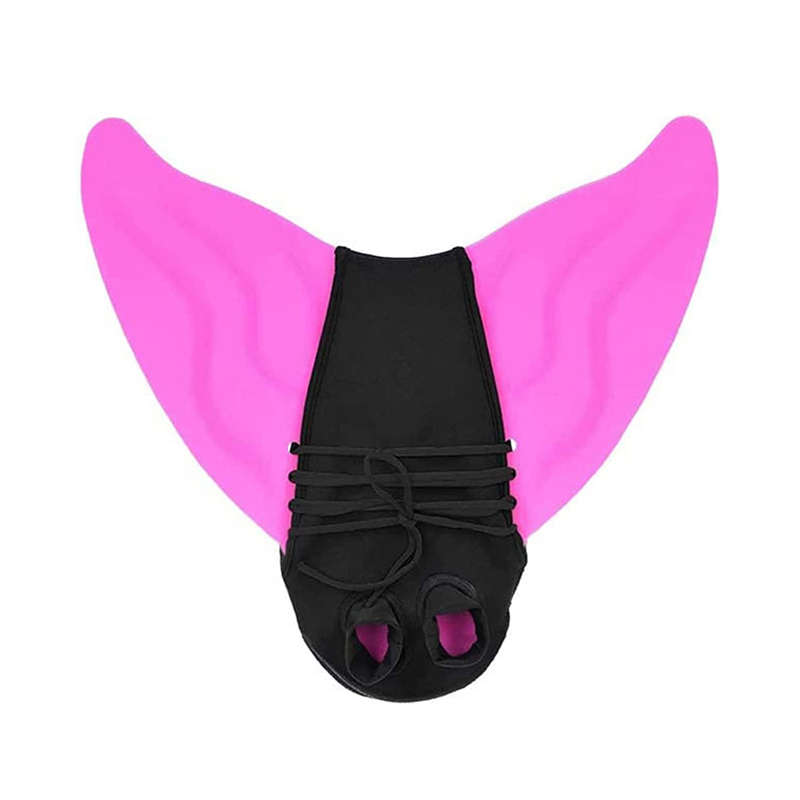 DHAO Swim Training Fins Mermaid Flipper Tail Monofin Fins Pink